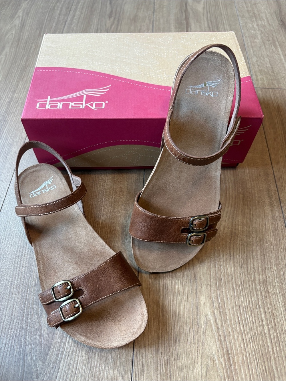 Dansko Rebekah Brown Leather Comfort  Sandals